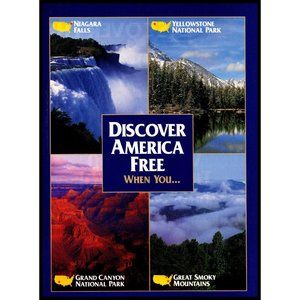 1995 Discover America National Parks Vintage Print Ad Yellowstone Grand Canyon